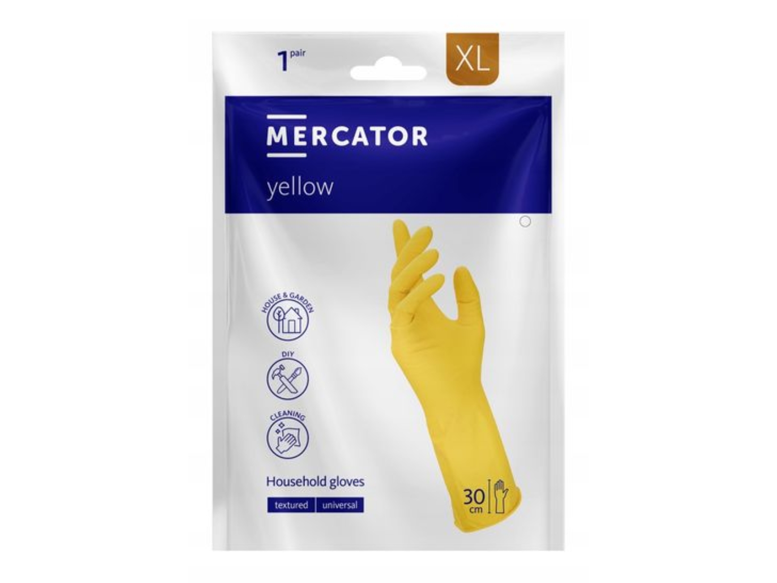 Rękawice Latex XL Yellow Mercator Gospod. Bezp.TXT